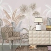 Vintage plante tropicale feuille mur peinture salon tv canapé chambre fond mur papier peint miniinthebox