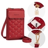 West rfid bloquant petit sac à main de téléphone portable à bandoulière pour les femmes sac de portefeuille de téléphone portable avec fentes pour cartes de crédit miniinthebox