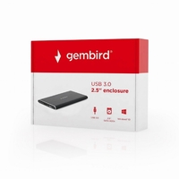 Gembird Externe HDD Behuizing USB 3.0 Slim Enclosure,  Zwart