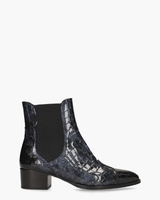 30961 Zwart/Donkerblauw Dames Chelseaboots