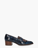 32542 Blauw/Bruin Damesloafers