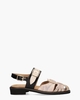 32636 Beige/Zwart Damessandalen