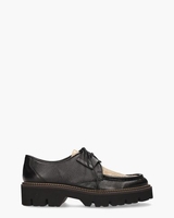 32756 Zwart/Beige Dames Veterschoenen