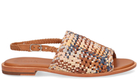 Allan K Hope Flower Bruin/Blauw Damessandalen