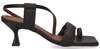 Alohas Asymmetric Straps Zwart Damessandalen