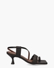 Asymmetric Straps Zwart Damessandalen