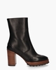 B4897 Zwart Dames Enkelboots