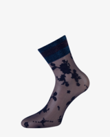 Bloemen Zwarte Dames Pantysokjes