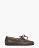 Boat Loafer Brushed Donkerbruin Dames Veterschoenen