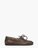 Boat Loafer Brushed Donkerbruin Dames Veterschoenen