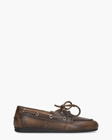 Boat Loafer Brushed Donkerbruin Dames Veterschoenen