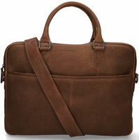 Burkely Fundamentals Vintage Worker Bruin Laptopbag