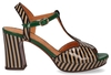 Chie Mihara Ki-Eduni Groen/Taupe/Zwart Damessandalen