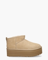 Classic Ultra Mini Platform Boot Sand Dames Enkelboots