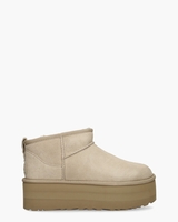Classic Ultra Mini Platform Boot Sand Dames Enkelboots