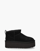Classic Ultra Mini Platform Zwart Dames Enkelboots