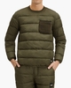 Colten Puffer Crewneck Burnt Olive Herensweater