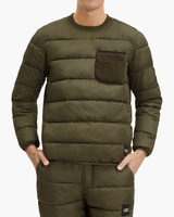 Colten Puffer Crewneck Burnt Olive Herensweater