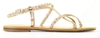 Cypres Kimber Off-White/Goud Damessandalen