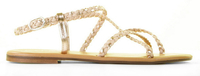 Cypres Kimber Off-White/Goud Damessandalen