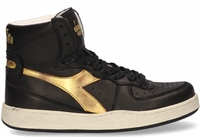 Diadora Heritage Mi Basket New Moon Used Zwart/Goud