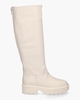 Fara Zip Off-White Damesboots