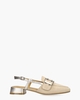 Gaia-Ma Ecru/Goud Dames Slingbackpumps