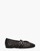 Gisele Grace Studs Zwart Damesballerina