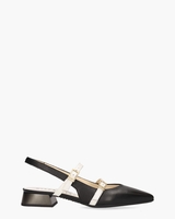 HV253922 Zwart/Wit Dames Slingbackloafers
