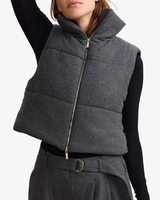 Izzy Zip Up Vest Donkergrijs Dames Bodywarmer
