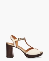 Keduni Wit/Bruin Damessandalen