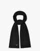 Knit Diagonal Ribbed Scarf Black Sjaal