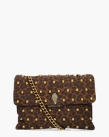 Large Kensington Studs Bag Donkerbruin Tas