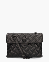 Leather Kensington Drench Bag Zwart Tas