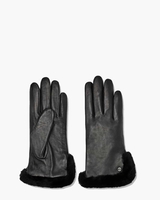 Leather Sheepskin Vent Glove Black Dameshandschoenen