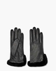 Leather Sheepskin Vent Glove Black Dameshandschoenen
