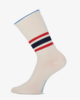 Lima Off-White/Rood/Donkerblauw Damessokken
