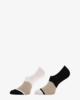 Livia 2-Pack Beige/Wit/Zwart Dames Sneakersokken