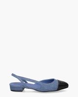 Luisa Jeansblauw/Zwart Damesloafers