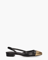 Luisa Zwart/Goud Damesloafers