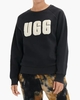 Madeline Fuzzy Logo Crewneck Zwart/Crème Damestrui