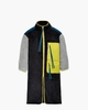 Marlene Sherpa Jacket Long Coat Zwart/Multicolor Damesjas