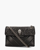 Mini Leather Kensington Bag Zwart/Zilver Tas