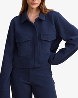 Moon Classic Short Blouse Donkerblauw Damesblouse