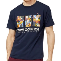 New Balance Hoops Abstract Graphic T-Shirt MT23587ECL Heren T-Shirt