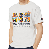 New Balance Hoops Abstract Graphic T-Shirt MT23587SAH Heren T-Shirt