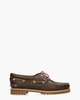 Noreen 3-Eye Lug Boat Shoe Donkerbruin Dames Veterschoenen