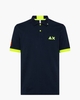 Polo Logo Fluo Donkerblauw Heren Poloshirt