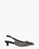 Poznan Zwart/Zilver Dames Slingbackpumps