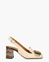 Rema Ecru/Multicolor Dames Slingbackpumps